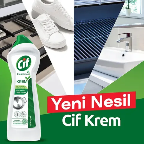Cif Cream Surface Cleaner Ammonia Oil and Lime Remover Stain Remover 750 ml