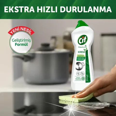 Cif Cream Surface Cleaner Ammonia Oil and Lime Remover Stain Remover 750 ml