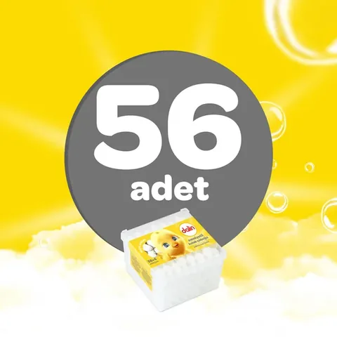 Dalin 100% Baumwolle Sicherheitsstäbchen für die Ohrenpflege von Babys - 56 Stück