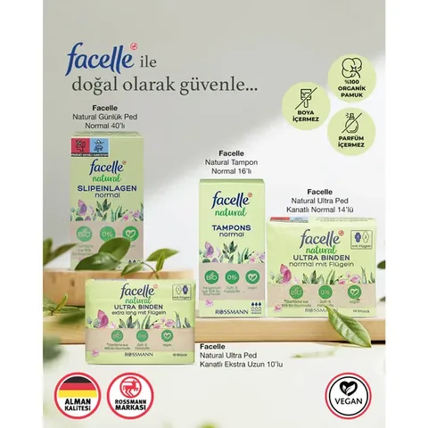 Facelle Bio-Baumwolle Tampons - 16 Stück