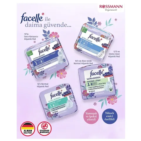 Facelle Ultra Normal Flügelbinden 16 Stück