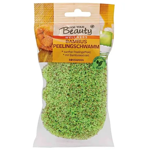 Губка для пилинга с экстрактом бамбука от For Your Beauty
