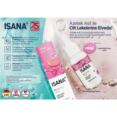 Сыворотка Isana Love Your Skin с азелаиновой кислотой 30 мл