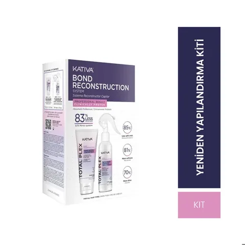Kativa Total Plex Haarreparaturset mit Keratin - 130ml
