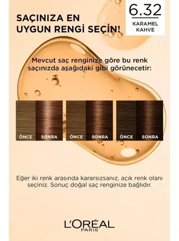 L’Oréal Paris Excellence Intense Hair Dye Caramel Brown 6.32 1 pcs