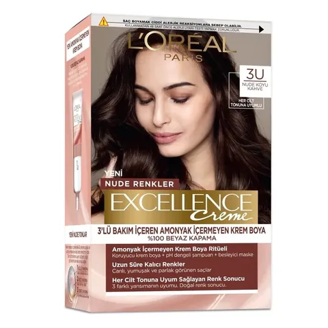 L’Oréal Paris Excellence Nude Hair Dye Dark Brown 3U 1 pcs