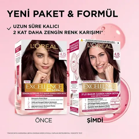 L’Oréal Paris L’Oréal Paris Excellence Creme Hair Dye Fascinating Brown 4.15 1 pcs