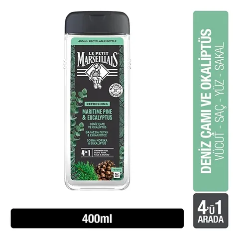 Le Petit Marseillais Shower Gel Maritime Pine &amp; Eucalyptus 400 ml