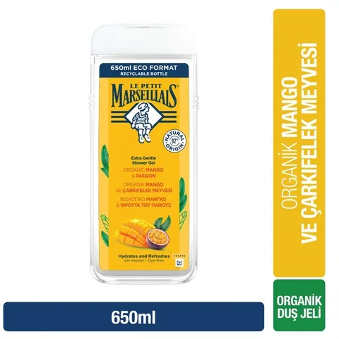 Le Petit Marseillais Shower Gel Organic Mango & Passion Fruit 650 ml