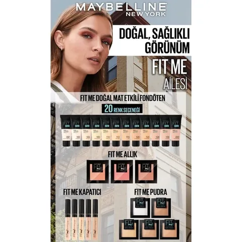 Maybelline كريم أساس مايبيلين فيت مي رقم 100 عاجي دافئ 30.7 مل