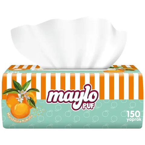 Maylo Mandarinen Duft Taschentuch Pouf Tücher - 150 Stück