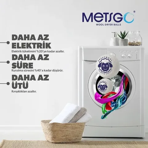 Мячики для сушки из шерсти Metsgo 3 шт.