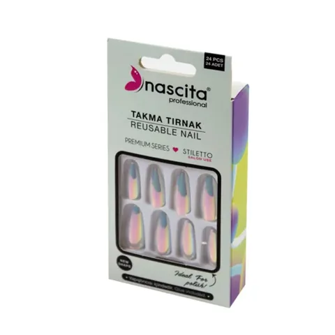 Nascita False Nails Hologram S197 24 pcs