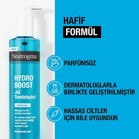 Neutrogena Hydro Boost Unscented Gel Cleanser 200ml