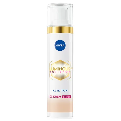 Nivea Luminous Anti Spot CC Cream SPF 30 - Tinted Moisturizer Light Tone 40 ml
