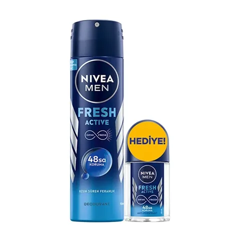 Nivea Men Fresh Active Deodorant 150 ml Gift Fresh Active Roll-On 25 ml 175 ml