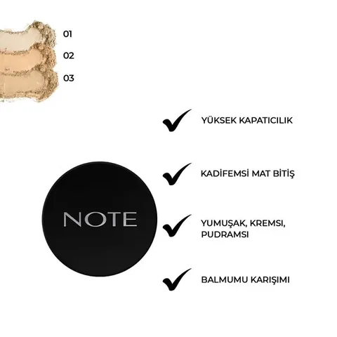 Note بودرة مضغوطة لومينوس سيلك من نوت 03 بيج متوسط، قطعة واحدة