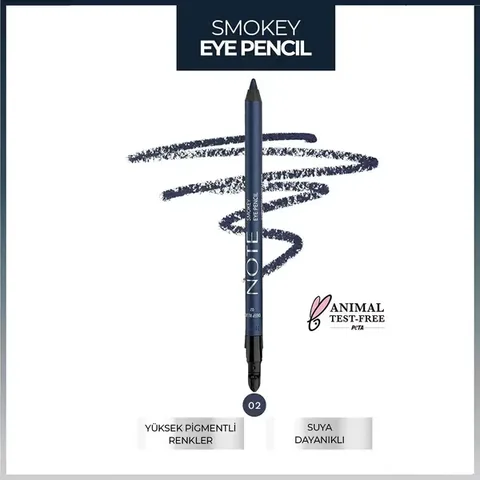 Note Waterproof Applicator Eye Pencil 02 Deep Blue 1 pcs