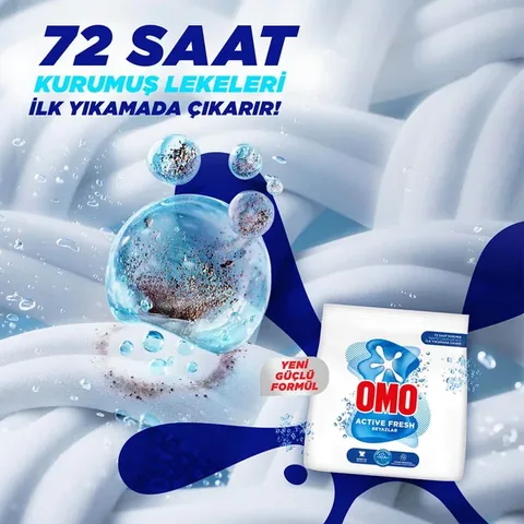 Omo مسحوق غسيل أومو أكتيف فريش للملابس البيضاء 1.5 كجم