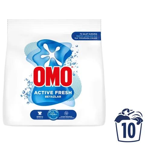 Omo مسحوق غسيل أومو أكتيف فريش للملابس البيضاء 1.5 كجم