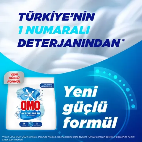 Omo مسحوق غسيل أومو أكتيف فريش للملابس البيضاء 1.5 كجم