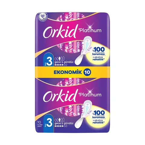 Orkid Platinum Sanitary Pad Night 10