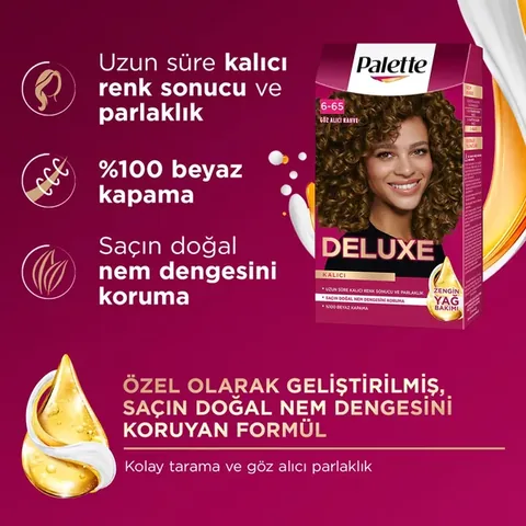 Palette Deluxe Hair Dye Gold Glitter No: 6-65 50 ml