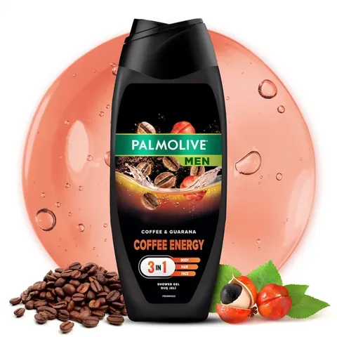 Palmolive جل استحمام بالموليف للرجال بنكهة القهوة والطاقة 500 مل