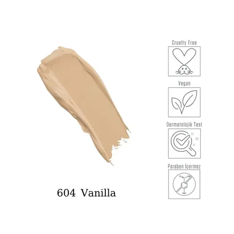 فFoundation وكريم خافي العيوب 2 في 1 رقم 604 من باستيل Pastel