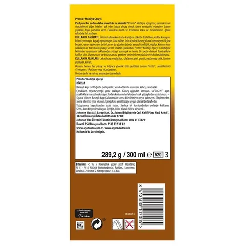 Pronto Classic 300ml Möbelreiniger, Politur &amp; Schutz