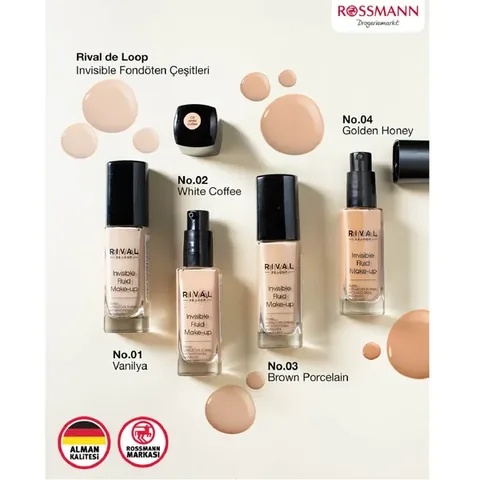 Rival de Loop Foundation Invisible No:03 Brown Porcelain 30 ml