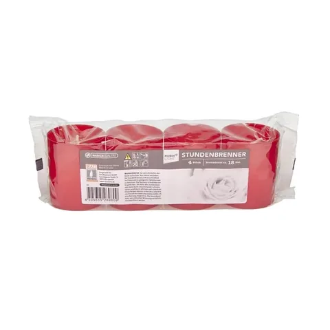 Rubin Licht Rote Schutzkerzen - 4er Pack