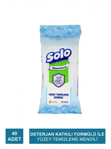 Салфетки для дезинфекции поверхностей Solo 40 шт.