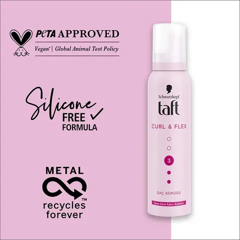 Taft Hair Mousse Curl &amp; Flex 150 ml