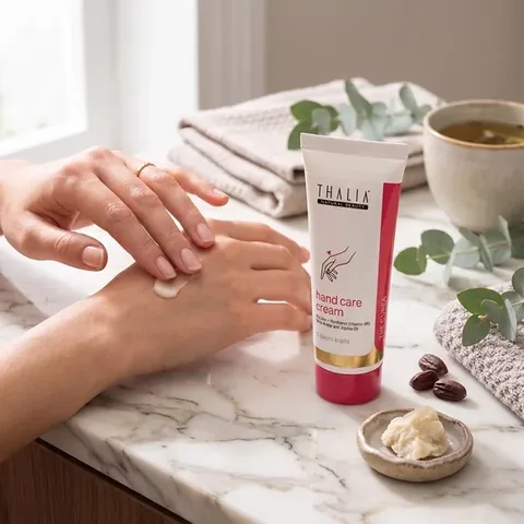 Thalia Natural Beauty كريم ثاليا للعناية باليدين لإصلاح الجمال الطبيعي، 5% يوريا وبانثينول، 75 مل