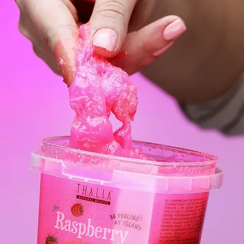 Сахарный скраб для тела с малиной 300 г от Thalia Natural Beauty
