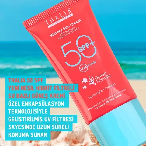 Солнцезащитный крем Thalia Natural Beauty на основе Суда 50 SPF нового поколения с гибридным фильтром 50 мл