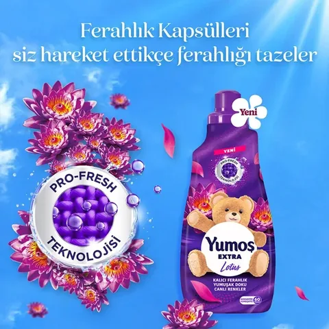 Yumoş Extra Fabric Softener 60 Wash Lotus 1440 ml