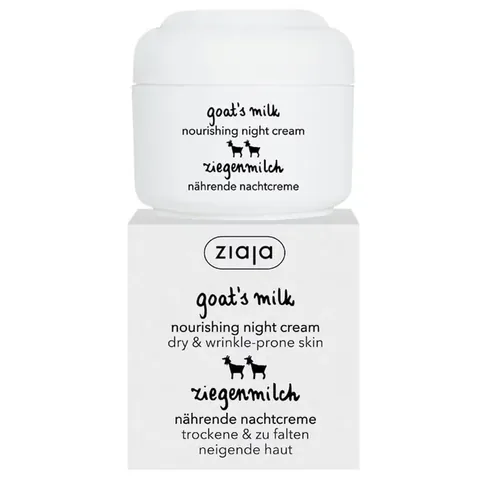 Ziaja Goat Milk Night Cream for Dry and Wrinkle Prone Skin, Goat Milk Content 50 ml