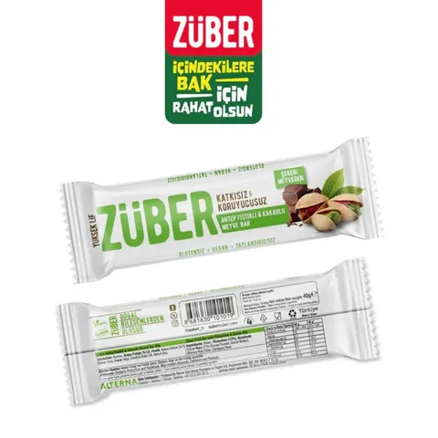 Натуральный фруктовый десерт с фисташками и какао 40 г от Zuber