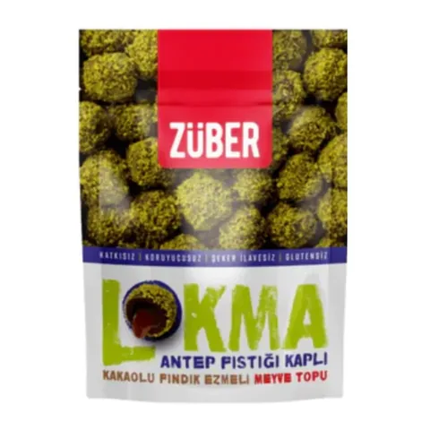 Zuber زوبر كرات الفاكهة المغطاة بالفستق 96 غرام