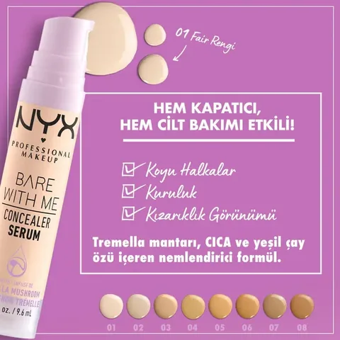 Nyx Professional Makeup Bare With Me Conceal And Calm Serum