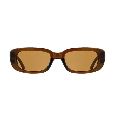 Aqua Di Polo Sunglasses Women Brown Rectangle Apsi001602