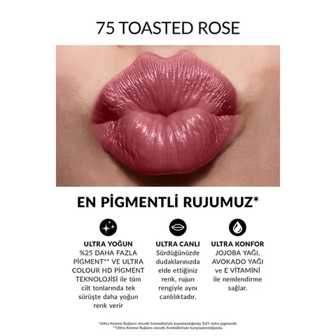 Avon أحمر شفاه أفون ألترا كريمي لون وردي محمص