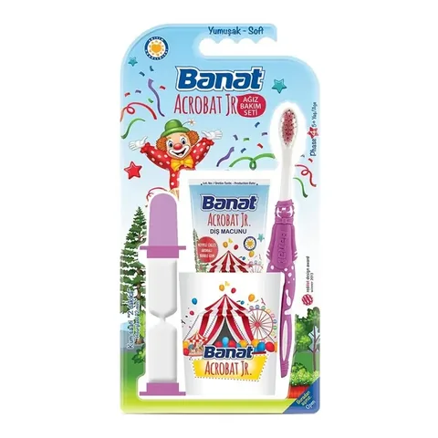 Banat Acrobat Children's Toothbrush Oral Care Kit
