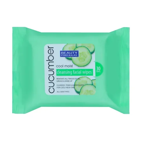 Beauty Formulas Cucumber Facial Wipes 30 s