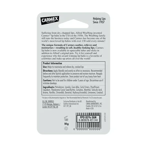 Carmex Original Lip Balm 10 gr