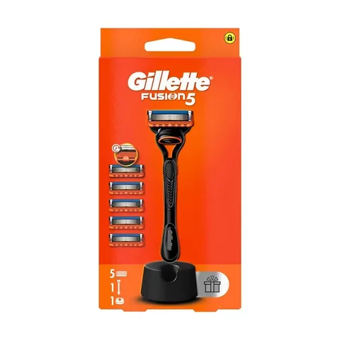 Gillette Fusion5 Rasierer und Ersatzklingen Set mit Ständer
