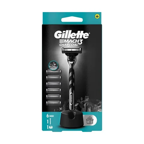 Gillette Mach3 Rasierer Set mit Ersatzklingen und Ständer