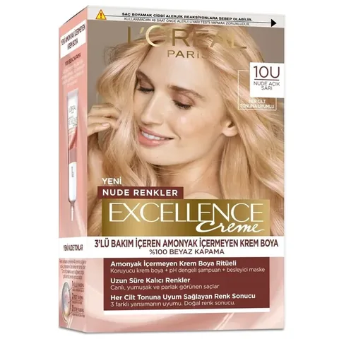 L'Oréal Paris Excellence Hair Dye Hair Dye Hair Dye Nude Light Blonde 10 u
